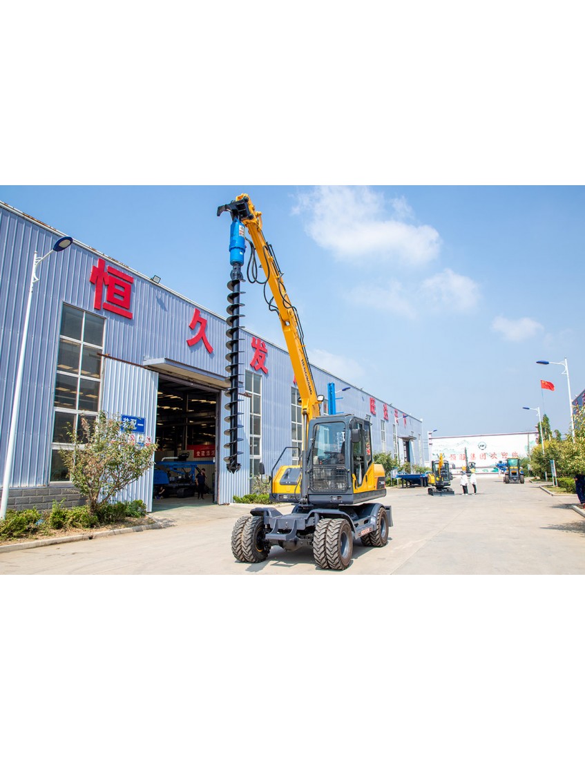 Excavator modified Auger Drill Rig